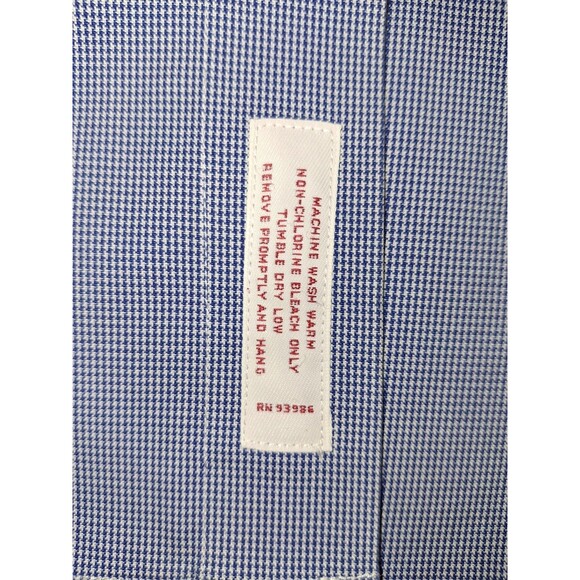 Brooks Brothers 346 XL Supima Cotton Non-Iron Blue White Check Shirt - Picture 3 of 4